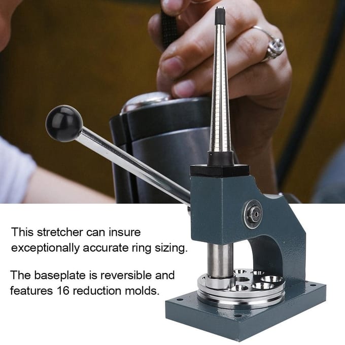 Outil professionnel de fabrication de bijoux, d'étirement, de réduction, d'agrandissement et de réglage de la taille des bagues blanc