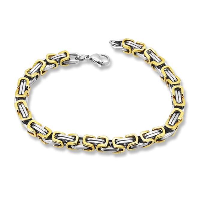 Amanto Armband Basel G - 316L Staal - Koningsschakel - 6mm - 21cm