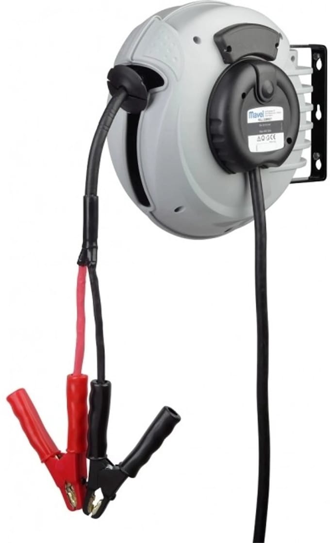 MAVEL Roll Compact Car Charging Cabels - Startkabels op automatische haspel / 6 meter - 16 mm²