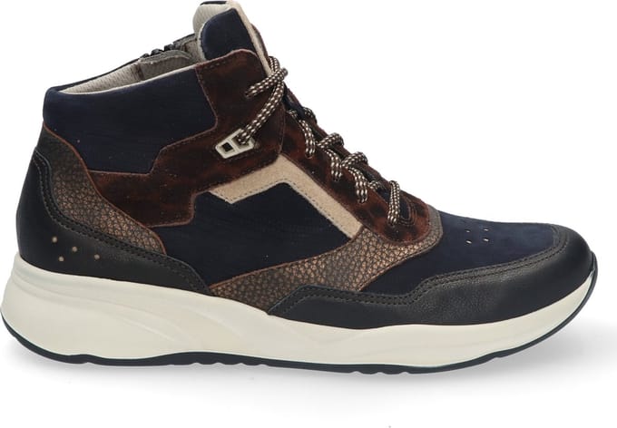Durea Veterboot 9778 608 1177 Zwart Donkerblauw Wijdte K