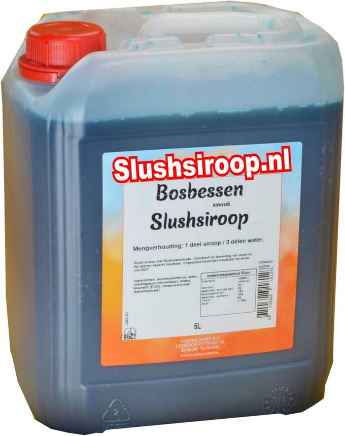 Slushsiroop BOSBESSEN - tank met 5 liter - Vorselaars - MilaNNE