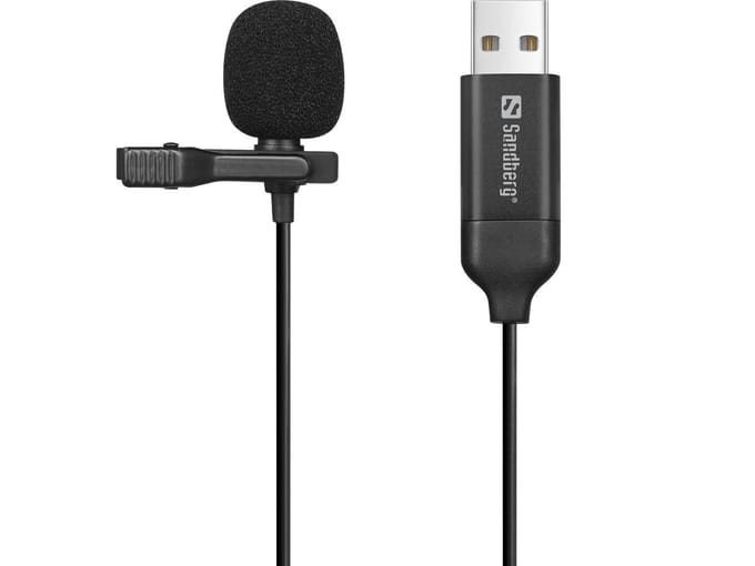 Sandberg - 126-40 - USB Clip Microphone - Zwart