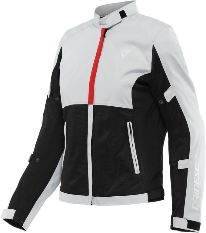 Dainese Risoluta Air Tex Jas Dames Glacier Grijs Lava Rood - Maat 50 - Jas