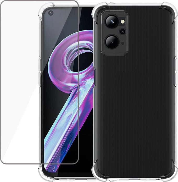 Hoesje geschikt voor Oppo A76 Transparant met Screenprotector Set - Gehard Glas Tempered Glass Screen Protector