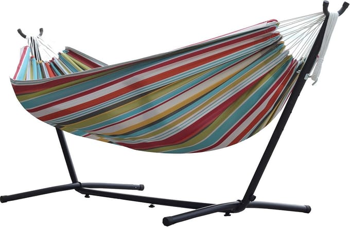 XXL Tweepersoons Hangmat met Stevig Stalen Frame - Weerbestendig Polyester
