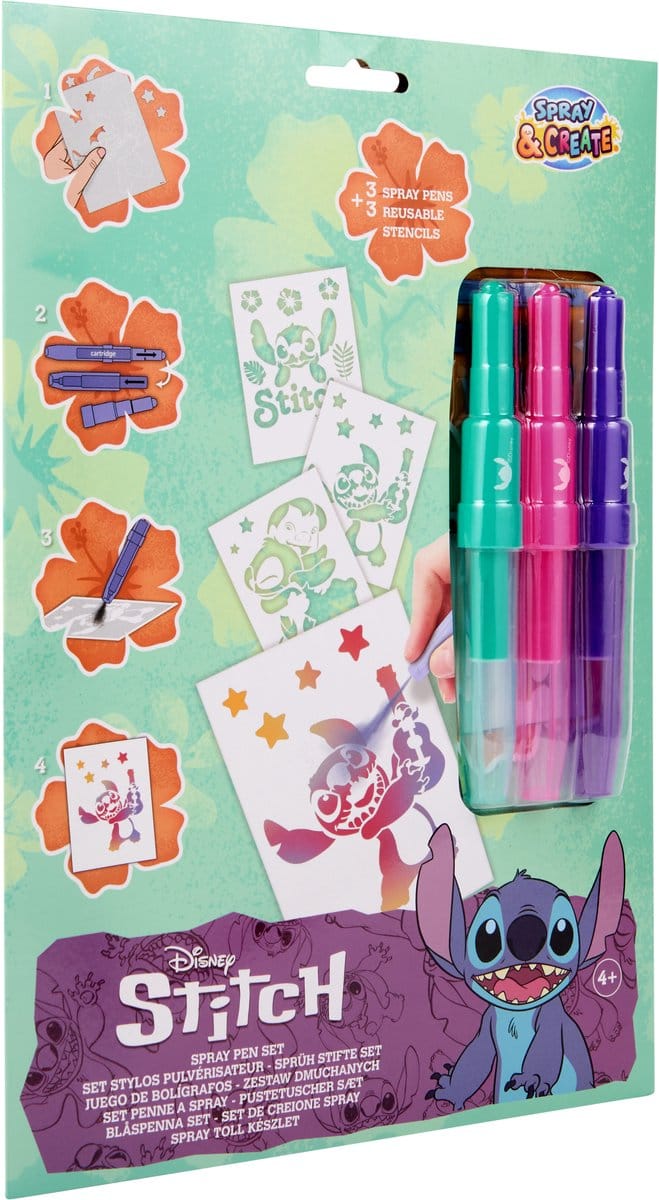 Disney Stitch Spray Pen Set A4 enveloppe Knutselen