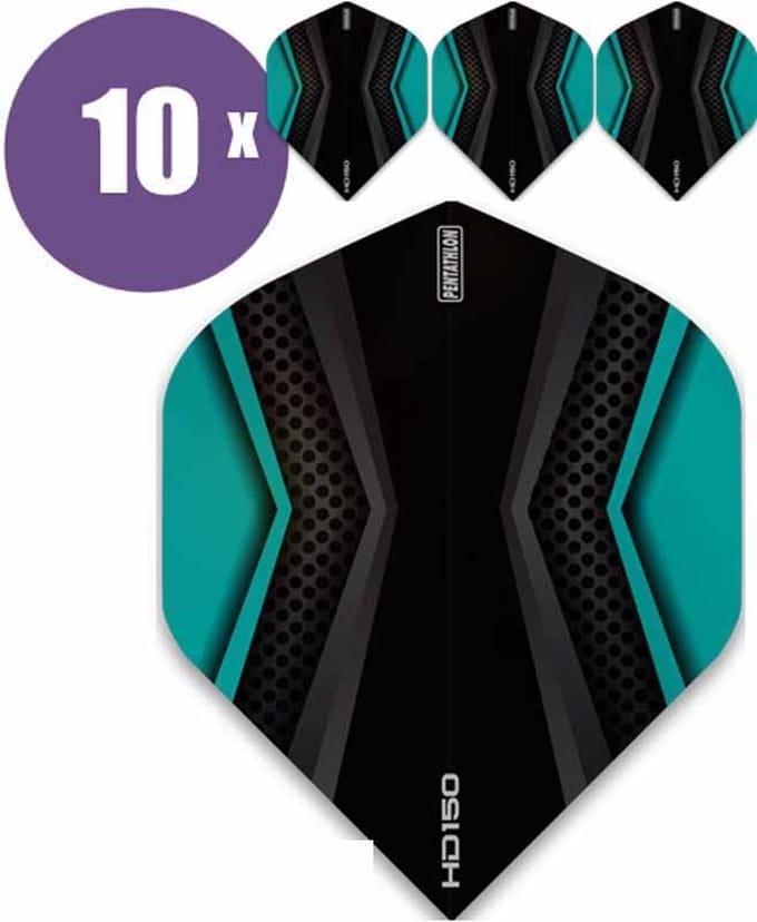 ABC Darts - Dart Flights - Pentathlon HD150 Aqua - 10 sets (30 st.)