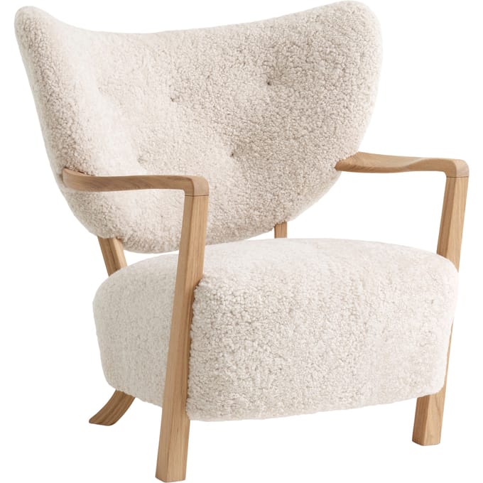 &Tradition Wulff ATD2 fauteuil - sheepskin moonlight - oiled oak