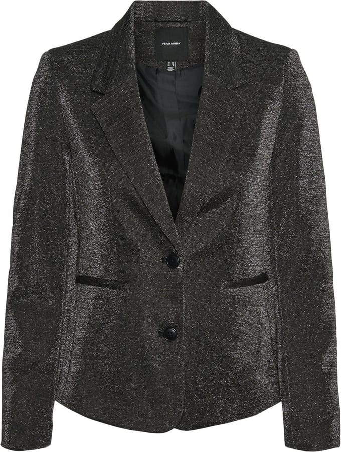 Vero Moda Blazer Vmshali Ls Fitted Shiny Blazer 10318742 Black/silver Lur Dames Maat - W36