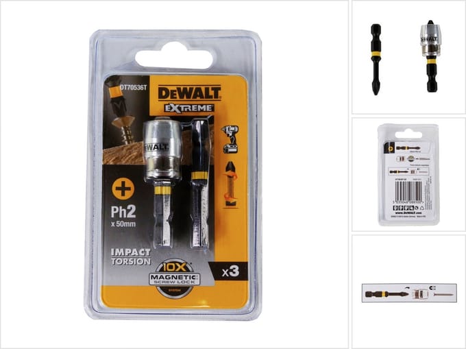 DeWALT DT70536T Extreme Impact Torsion Schroefbits PH2 50mm + MagLock Bithouder