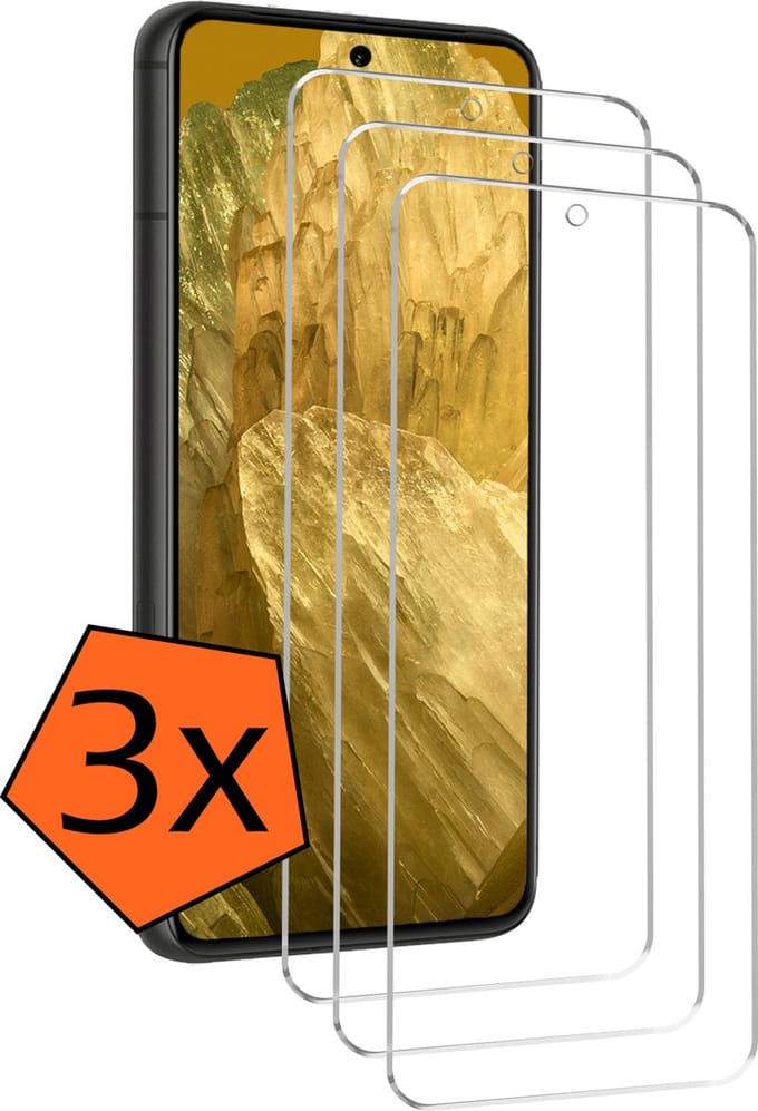 Screenprotector - 3 Stuks - Geschikt voor Google Pixel 8a - Extra Sterk - Gehard Glas - Beschermglas - Tempered Glass - Screen Protector