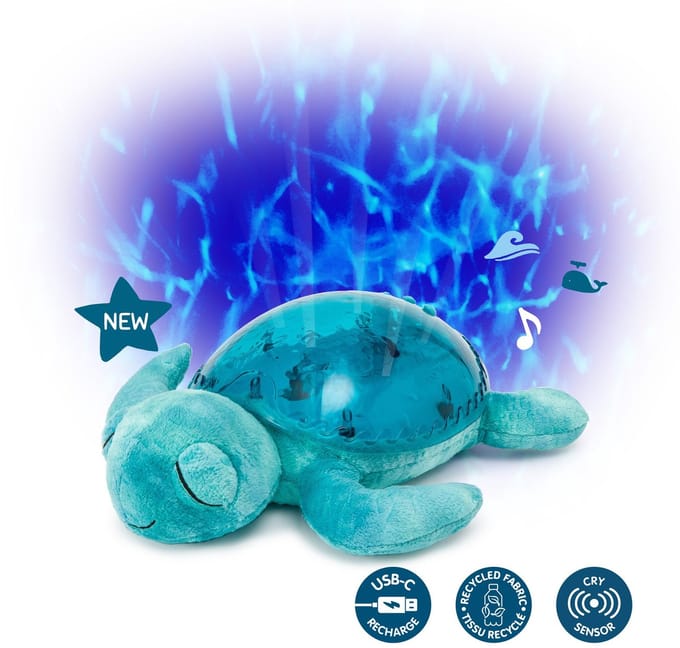 Cloud B Tranquil Turtle Aqua Schildpad Muzikale Babyprojector Oplaadbaar