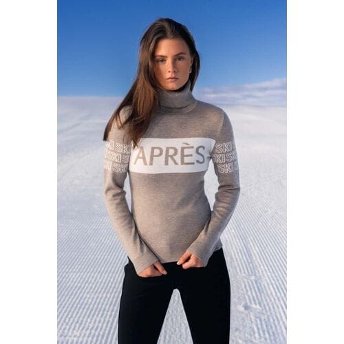 FAMME APRÈS-SKI Sweater Beige/White L