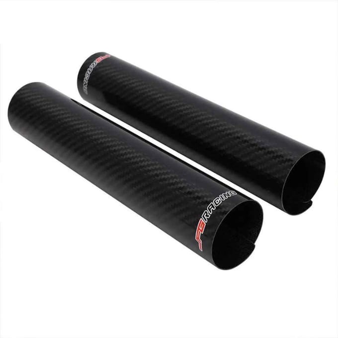CORE Carbon voorvork kap - Koolstofvezel Shock Guard Protector - 25cm Hoogte - 5 tot 7cm diameter - 5x25cm - Patroon