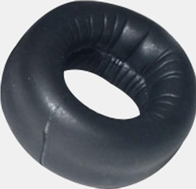 665 Leather - Neopreen Cockring - Zwart 50 mm