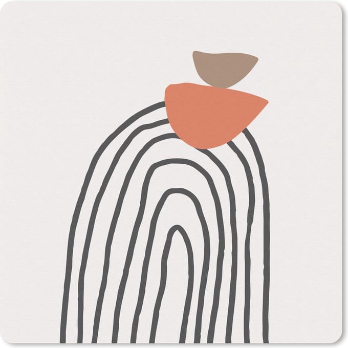 Muismat 20x20 cm - Mousepad Zomer - Golf - Boot - Muismatten
