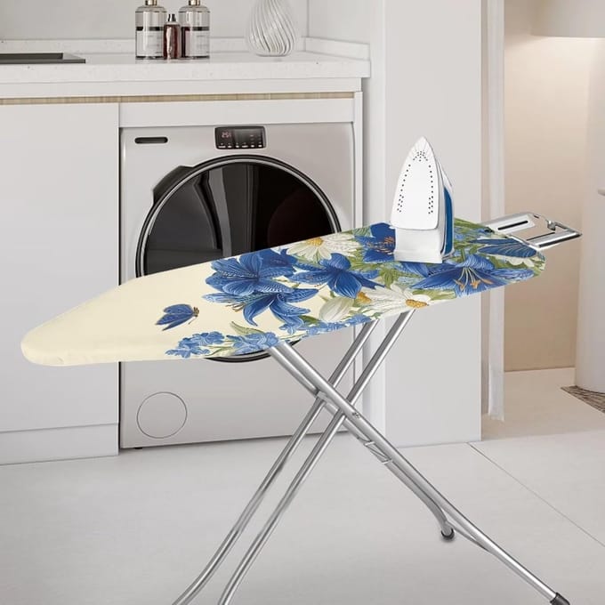 Strijkplankhoes - Strijkplankbeschermer - Efficiënt Strijken - Verstelbare Pasvorm - Universeel - Blauw