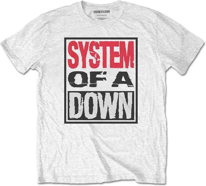 System Of A Down - Triple Stack Box Heren T-shirt - L - Wit