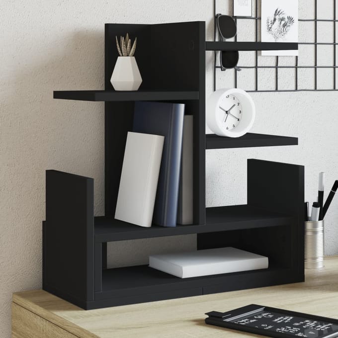 vidaXL - Bureau - organiser - 49x20x52,5 - cm - bewerkt - hout - zwart