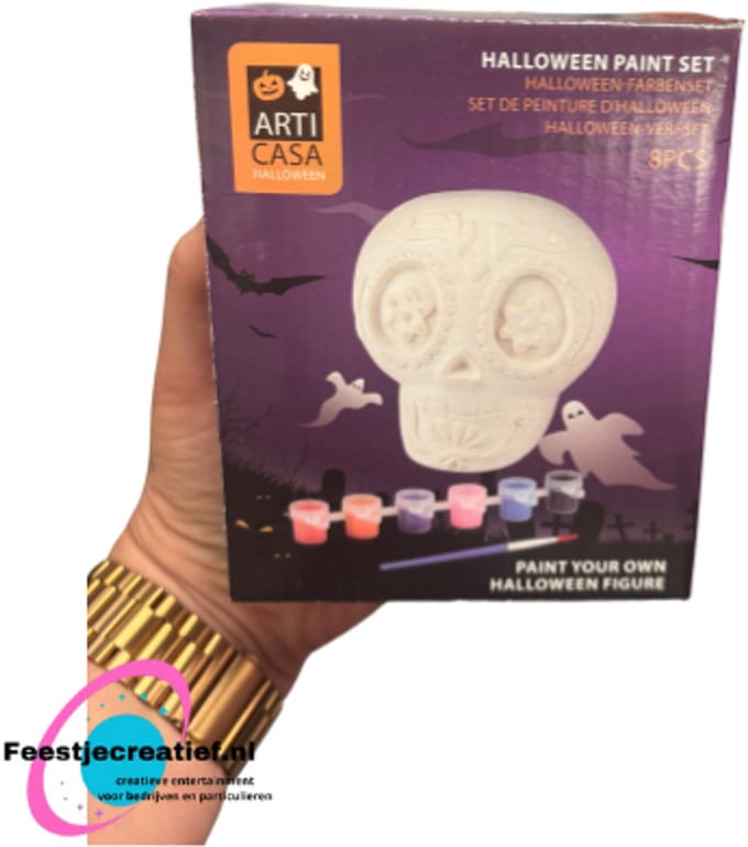 Paint set halloween 8pc 2as
