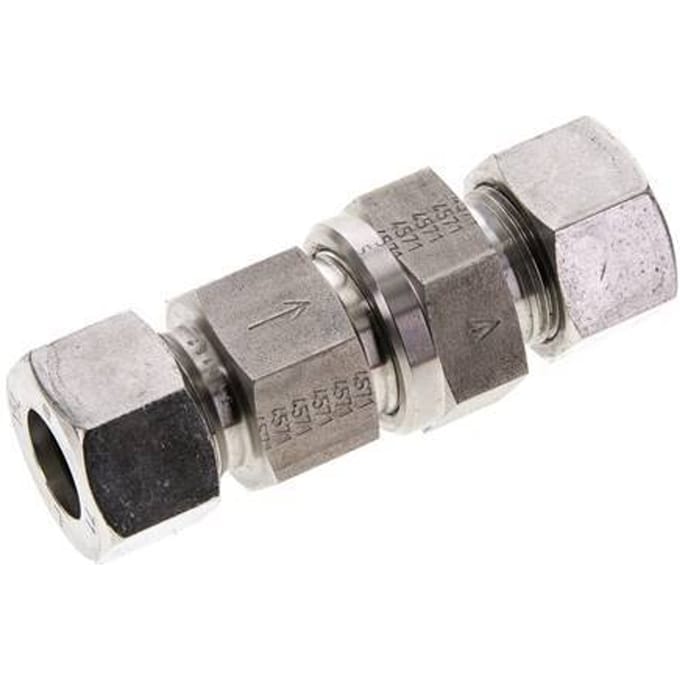 15L (M22x1.5) RVS Terugslagklep Snijring 1-250 bar ISO 8434-1