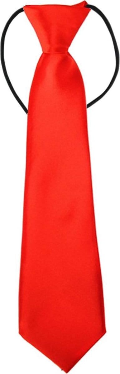 Fako Fashion - Kinderstropdas - Kinder Stropdas - Jongens Stropdas - Das - Effen - Elastiek - Rood