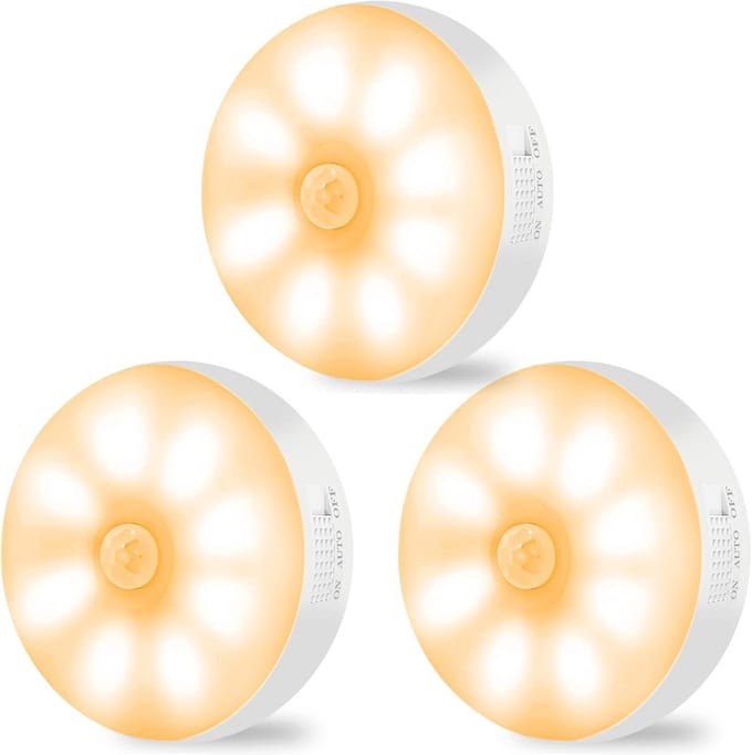 Oplaadbare Draadloze Sensorverlichting Nachtlamp - 3 Pack LED Wandlamp met Bewegingssensor voor Thuisgebruik