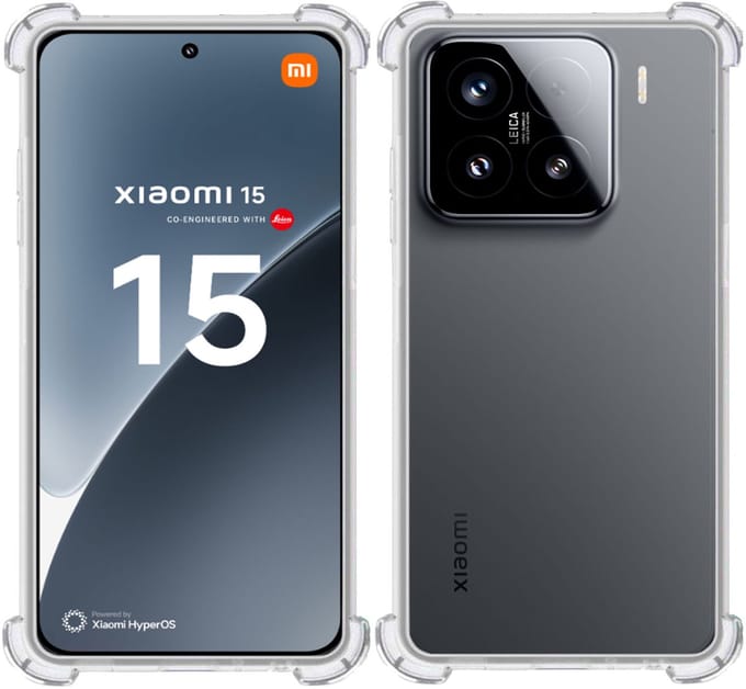 TechNow Hoesje geschikt voor Xiaomi 15 Hoesje Screenprotector - Extreme Shock Case – Case Transparant
