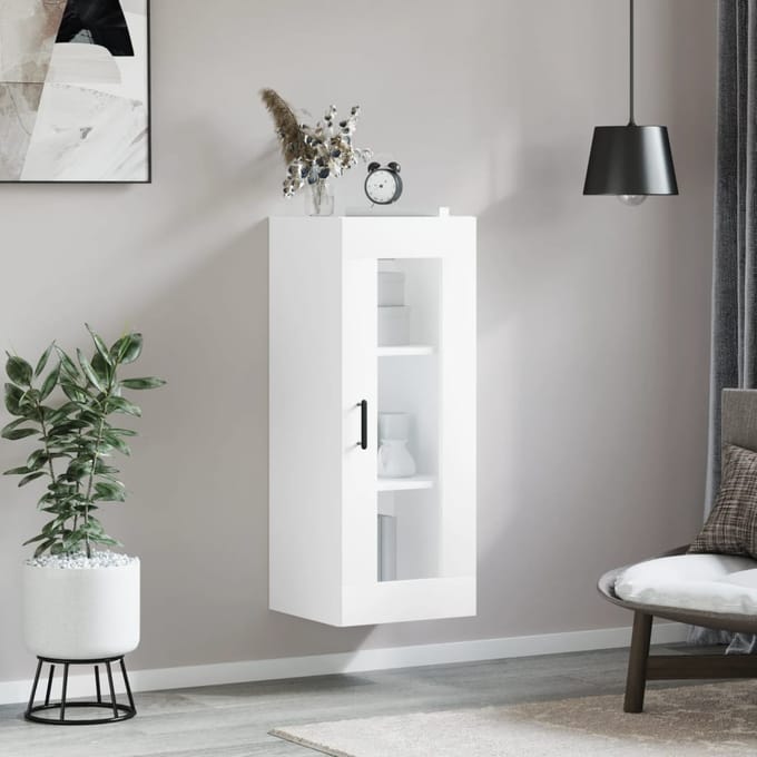 vidaXL - Bovenkast - 34,5x34x90 - cm - wit
