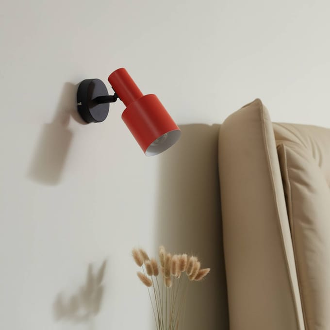 Lindby - buitenspot - 1licht - IJzer - H: 18 cm - E27 - oranje, zwart