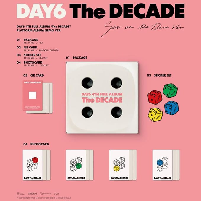 DAY6 – Het DECENNIUM (Platform Album Nemo Ver.) Random 1pcs red