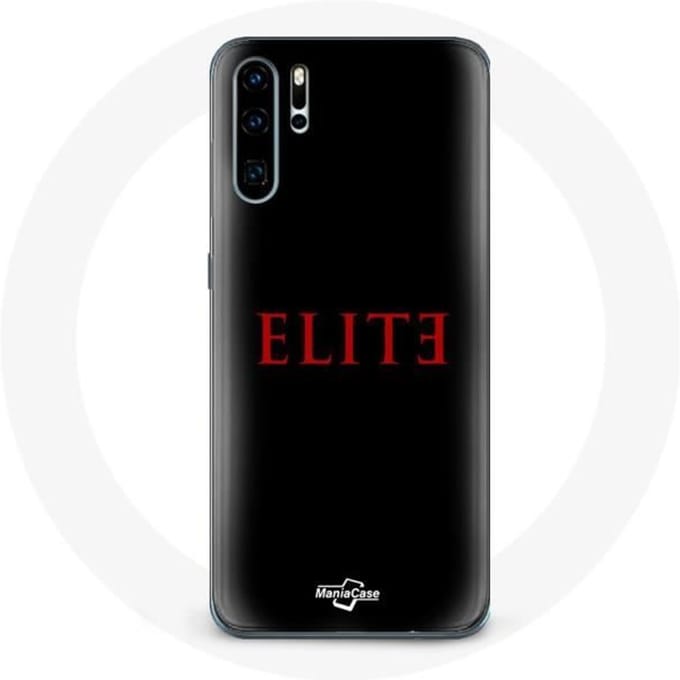 Coque - Huawei - P30 Pro Elite - Logo Rouge - Fond Noir - Coque Rigide noir