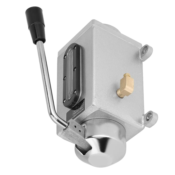 1 st. smeermiddel handmatige oliepomp handmatige smering 500CC CNC 4mm dubbele uitlaatpoort gray