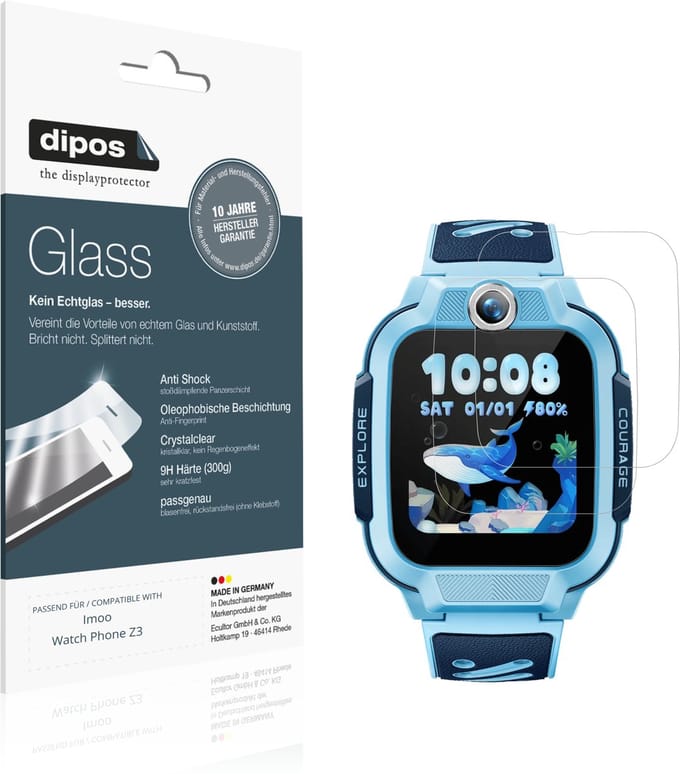 dipos – 2x Pantserfolie geschikt voor Imoo Watch Phone Z3 | 9H Screenprotector