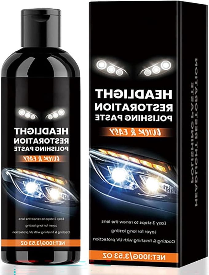 Koplamp Reiniger - Polijst Pasta - Auto Onderhoud - Herstelt Helderheid - 100 ml - Transparant
