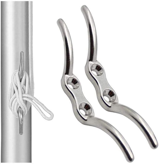 2 STUKS Vlaggenmast Klemhaak Vlaggenmast Touw Klemhaak Multifunctioneel Duurzaam Roestvrij Staal Vlaggenmast Accessoires