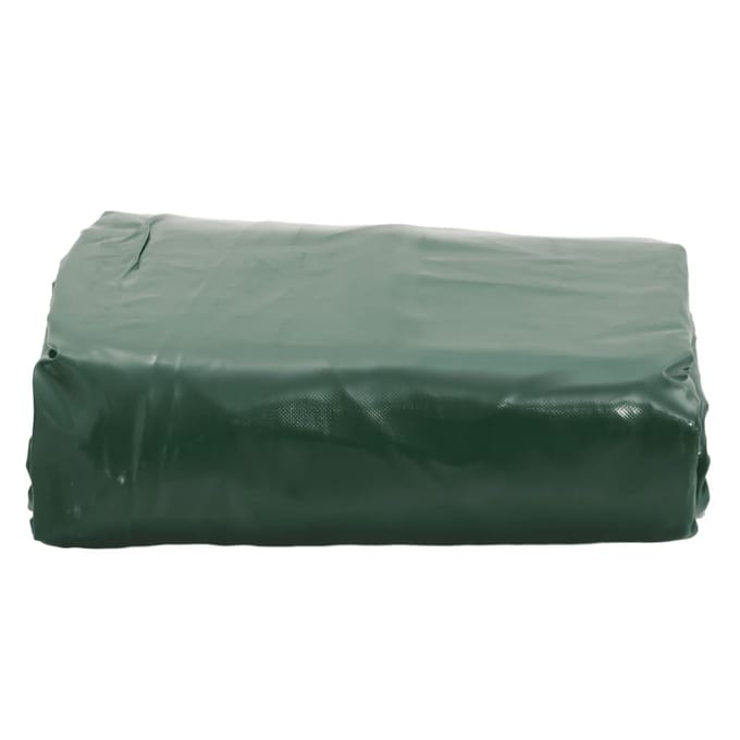 vidaXL - Zeil - 650g - / - m² - Groen - 5 - x - 7 - m - Canvas - met - PVC-coating