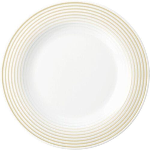 (6 stuks) SELTMANN WEIDEN Bord - plat - Ø 260mm - Zandbeige Wit / Geel