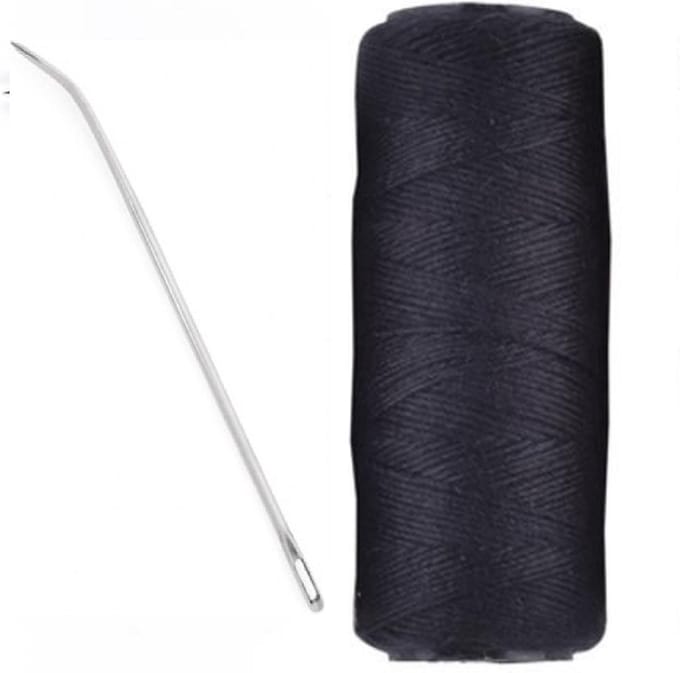 J Naald + Weave Draad Zwart - Hairweaving - Interlock - Combi