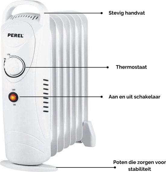 Perel Olieradiator, 7 ribben, 700 W