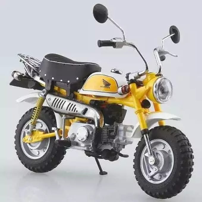 Aoshima Speelgoedvoertuig Auto - 11127 Die-Cast Honda Monkey Plasma Geel - Limited Edition Diecast model