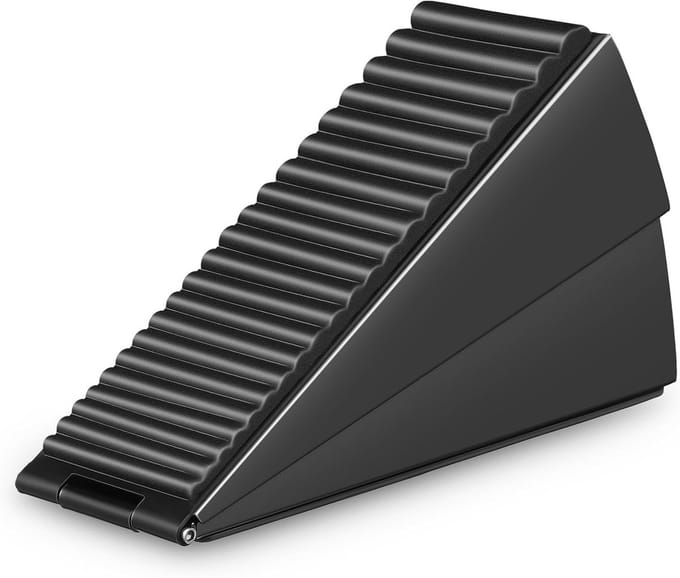 Verstelbare Deurstopper - Veerbelaste Stopper - Deuren Open Houden - Antislip Rubberen Punt - 12.5 cm - Zwart