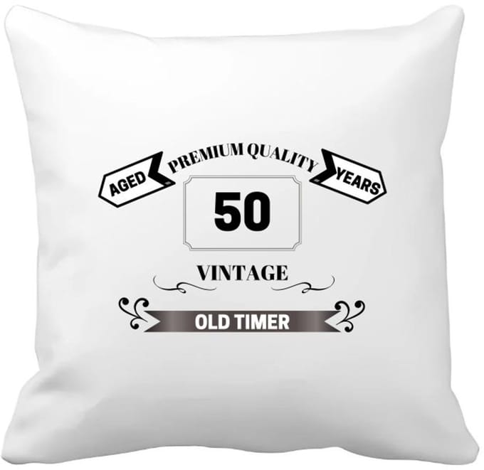 Akyol - oldtimer 50 jaar Kussen hoes - Verjaardag cadeau - papa - collega - grappige tekst - 40 bij 40 cm