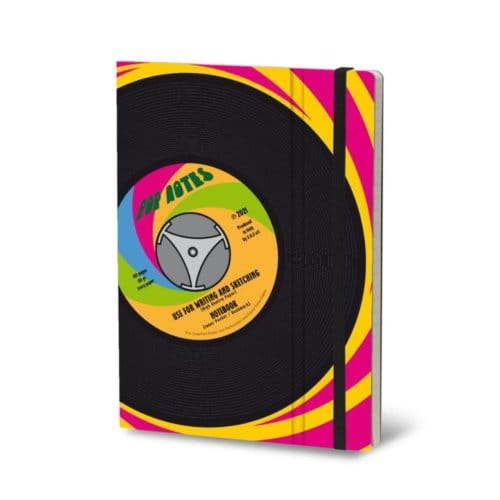 Stifflexible notitieboekje vinyl, 15 x 21 cm, pop notes