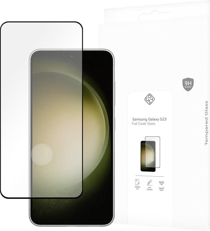 Cazy screenprotector geschikt voor Samsung Galaxy S23 - Screenprotector Full Cover Gehard Glas