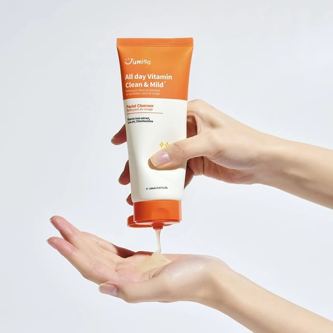 Jumiso, Nettoyant Visage Doux et Purifiant All Day Vitamin, 5,07 fl oz (150 ml) white