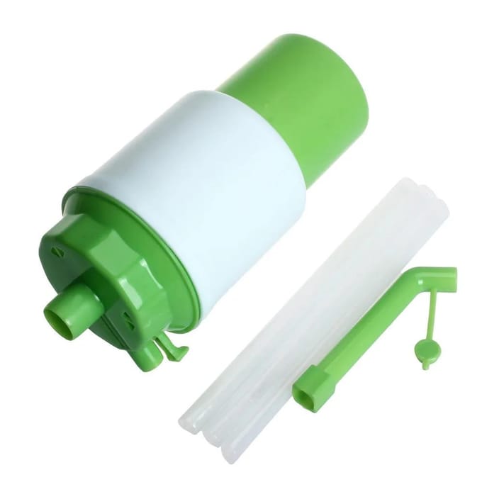 Pompe à eau manuelle en bouteille, eau potable, distributeur de pompe à pression, dispositif de pression d'eau, produits d'extérieur pour le bureau et la maison vert