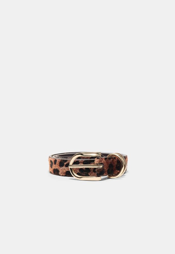 Stradivarius Riem met panterprint  Bruin 70
