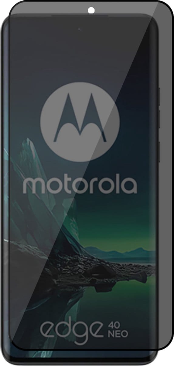 Privacy Screenprotector geschikt voor Motorola Edge 40 Neo - Volledig Dekkend Glas Screen Protector