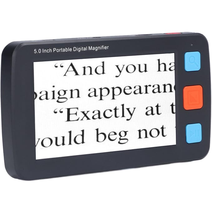 5,0 inch Elektronische Digitale Vergrootglas Draagbare Lees Hulp 4x‑32x Zoom 17 Kleur Modes Opvouwbaar Handvat EU Plug